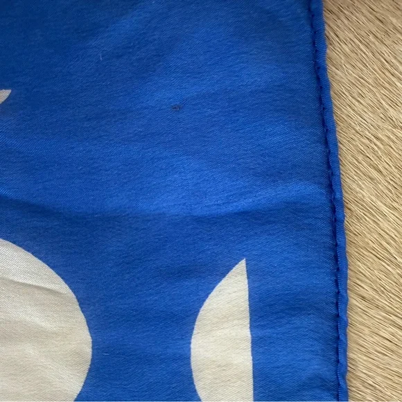 Blue and White Polka Dot Blanket - Picture 4 of 6